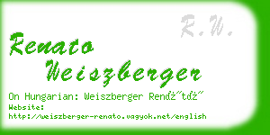 renato weiszberger business card